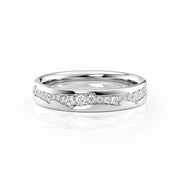 1.00 TCW Round Cut Moissanite Wedding Band for her Mapple Gems